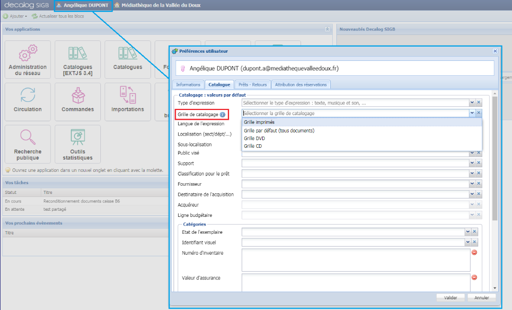 V9.4-8.2-Catalogage_améliorations diverses_Sélection d’une grille de catalogage préférentielle pour chaque utilisateur.png