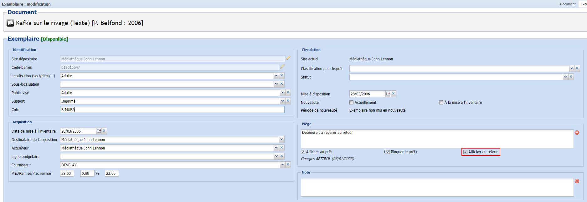 V13.0-2.1-Assistants de prêts_interception des exemplaires piégés au retour.png